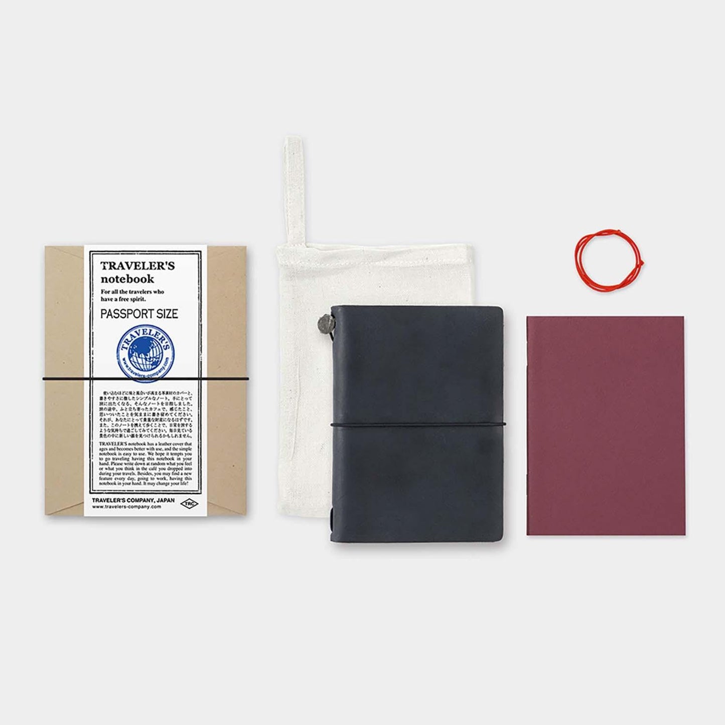 Cuaderno Traveler’s Notebook de cuero - Pasaporte negro - Traveler's