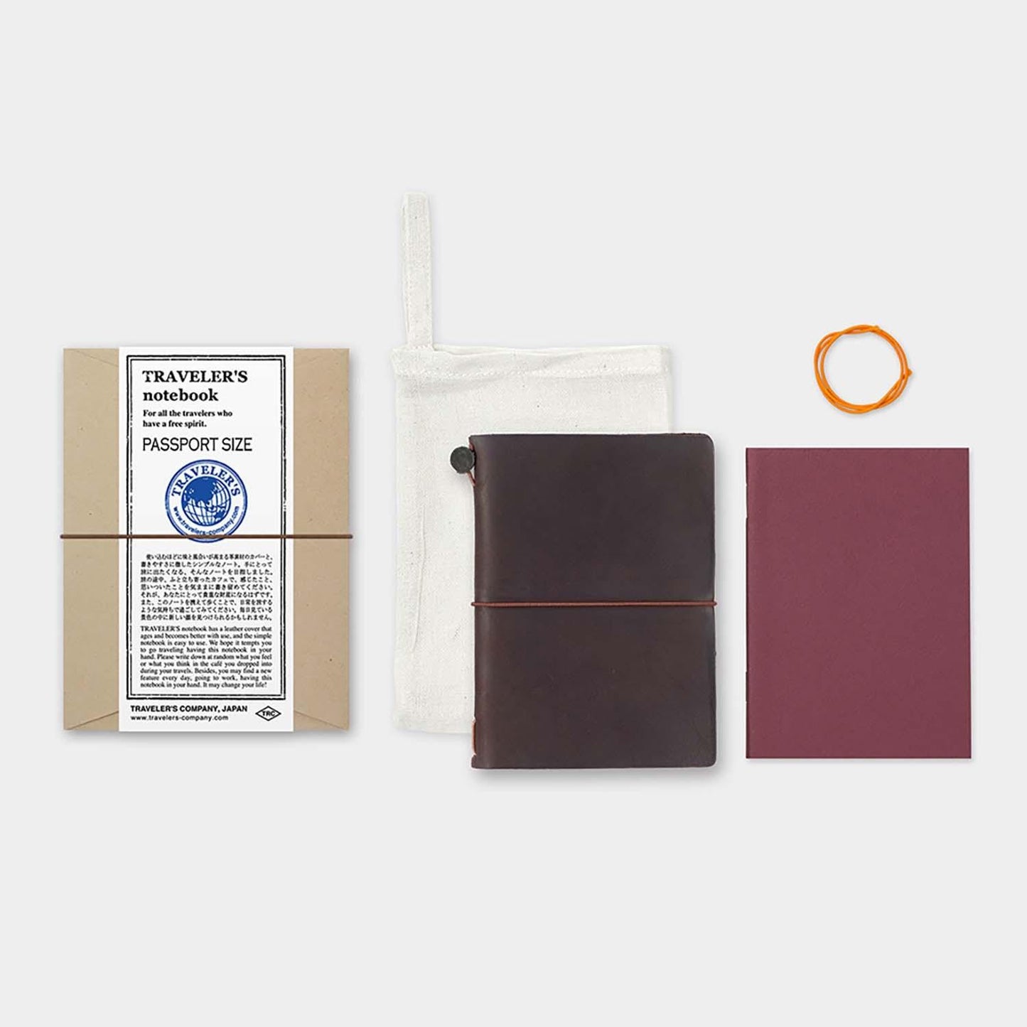Cuaderno Traveler’s Notebook de cuero - Pasaporte marrón - Traveler's