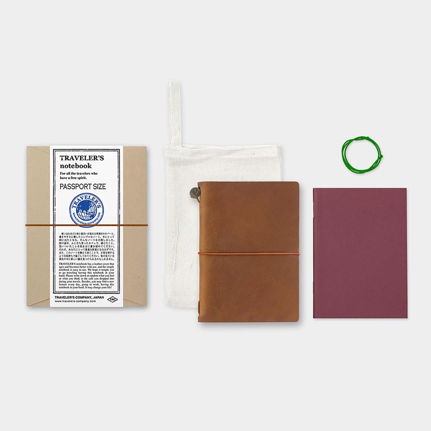 Cuaderno Traveler’s Notebook de cuero - Pasaporte camel - Traveler's
