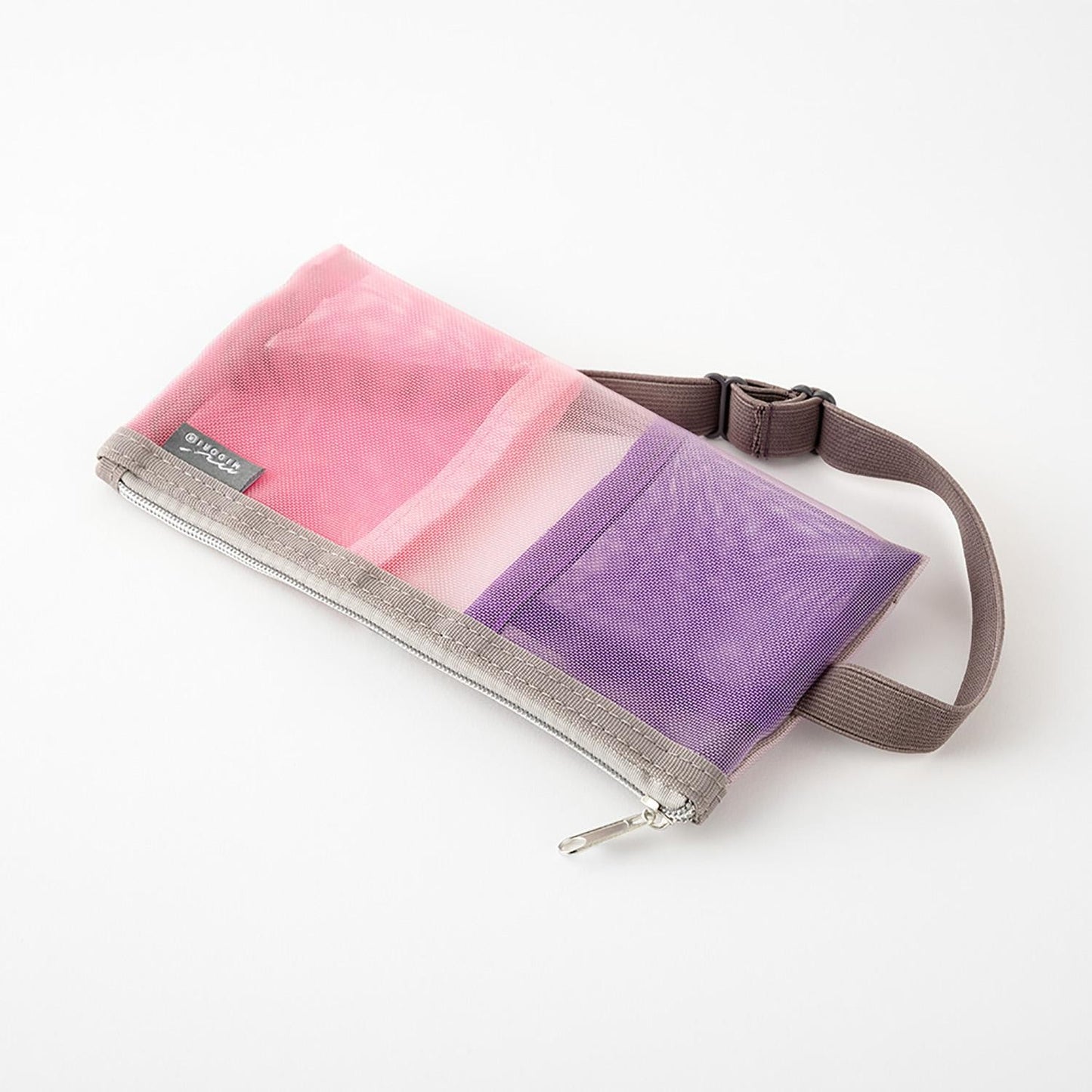 Estuche Mesh con banda elástica - B6/A5 rosa - Midori MD