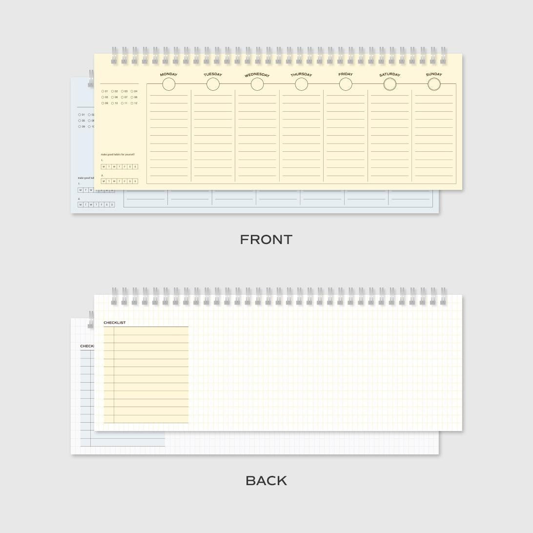 Planner semanal sin fechas - Iconic