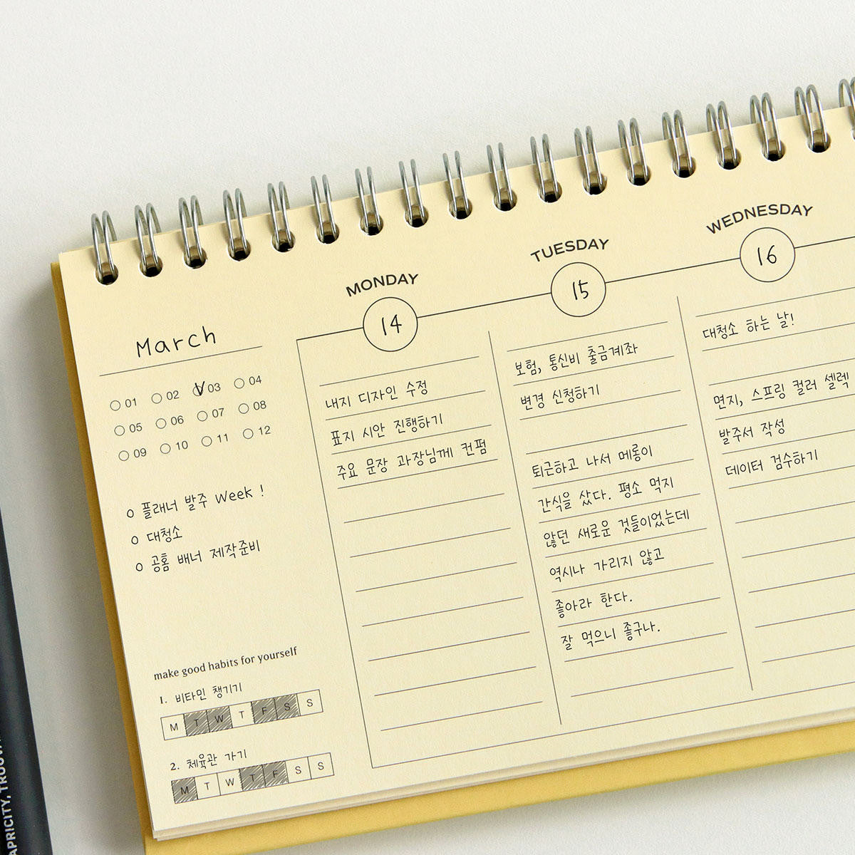 Planner semanal sin fechas - Iconic