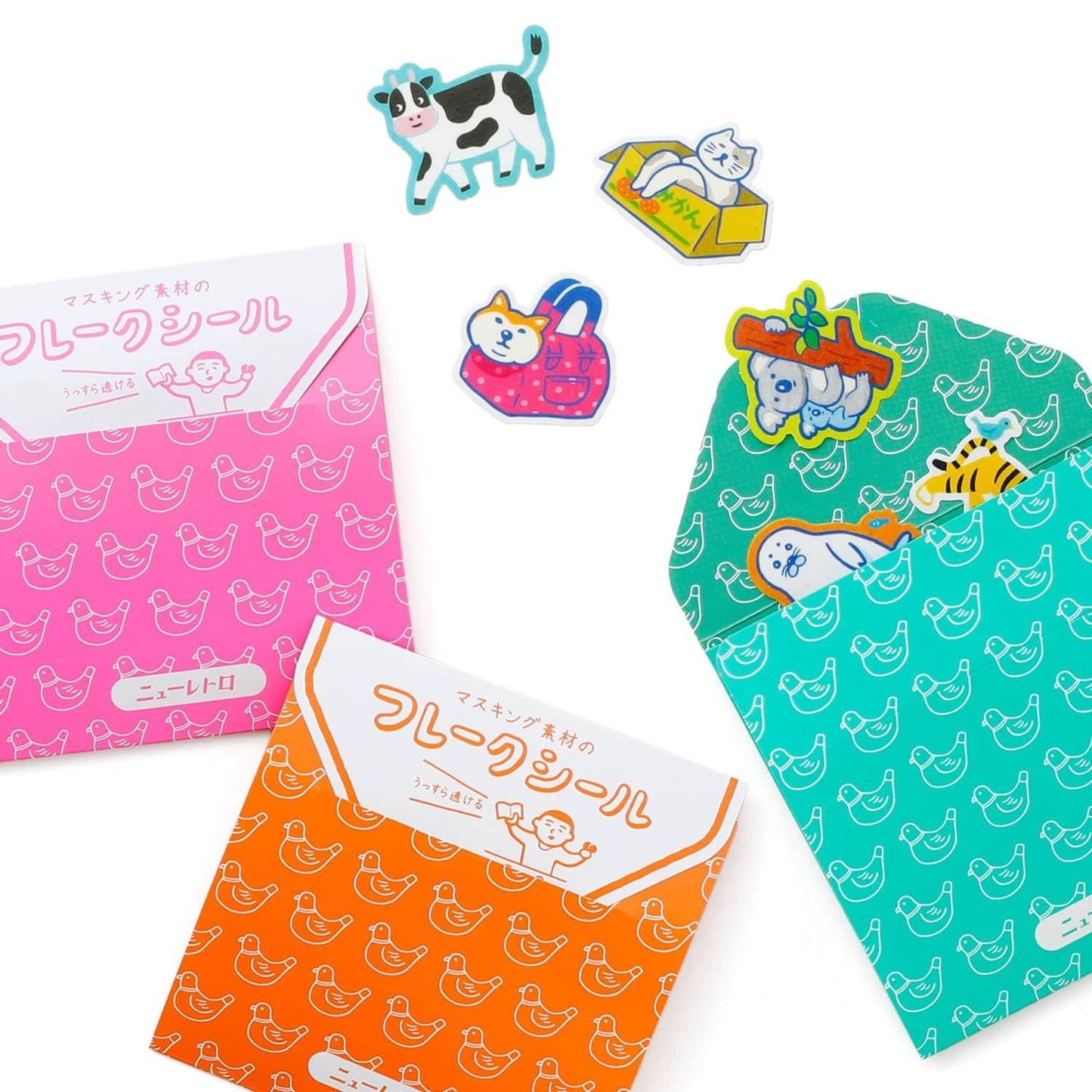 Pegatinas japonesas Washi - Animales - New Retro
