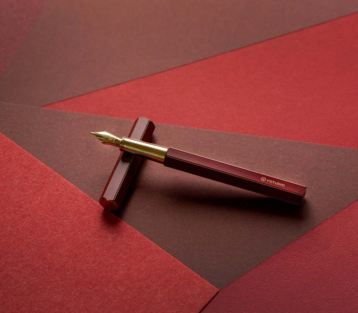 Pluma estilográfica Latón - Roja - Ystudio