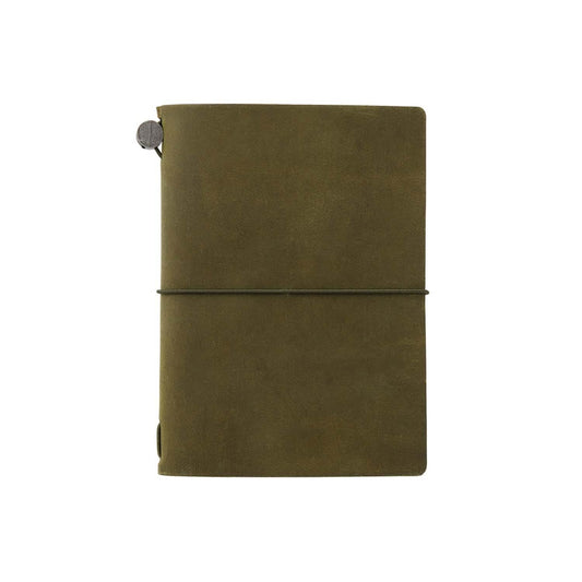 Cuaderno Traveler’s Notebook de cuero - Pasaporte oliva - Traveler's