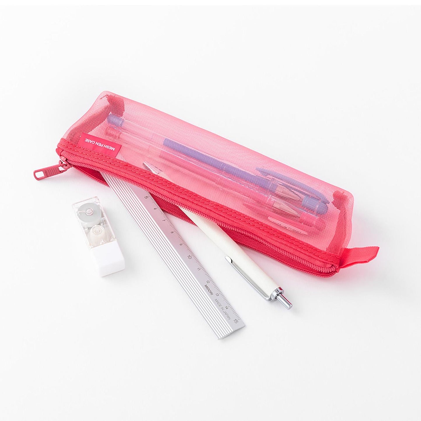 Estuche sencillo Mesh - Rosa - Midori MD