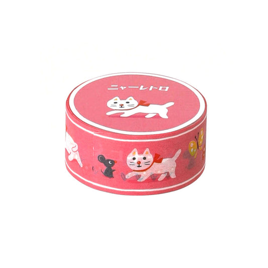 Washi Tape - Gato blanco - New Retro