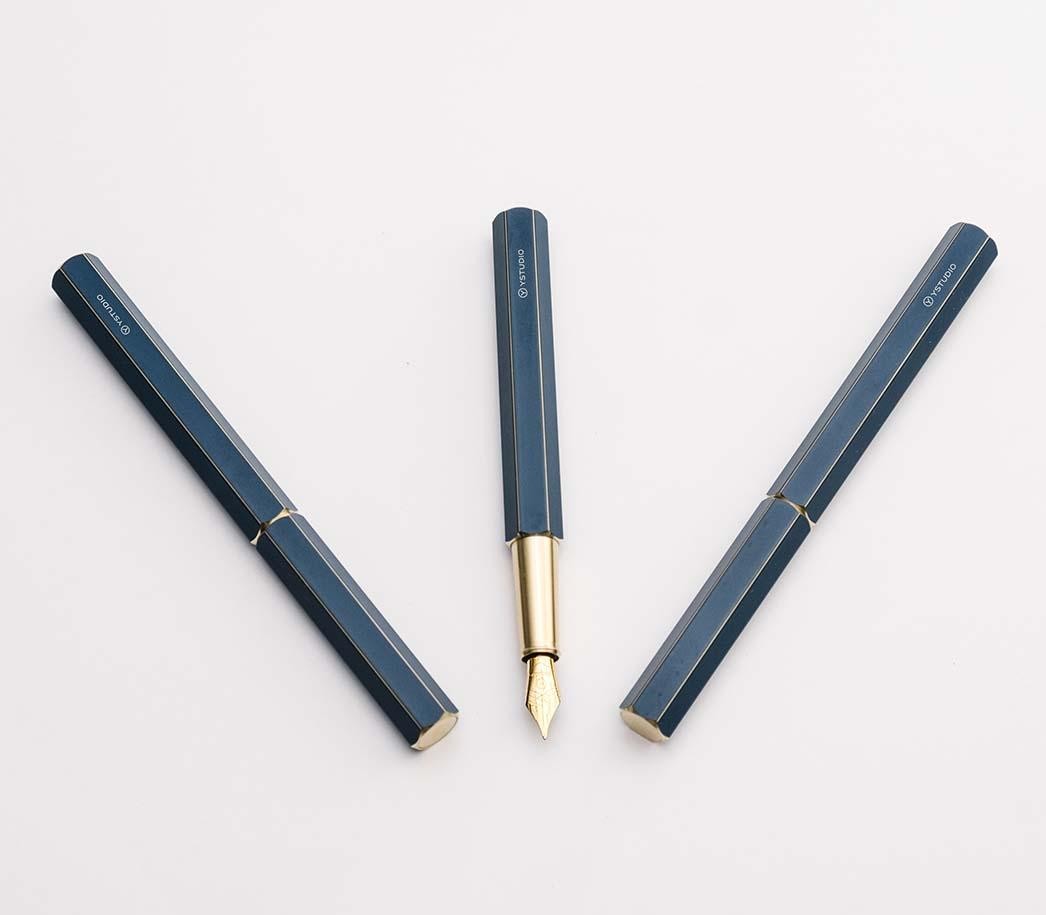 Pluma estilográfica Latón - Azul - Ystudio