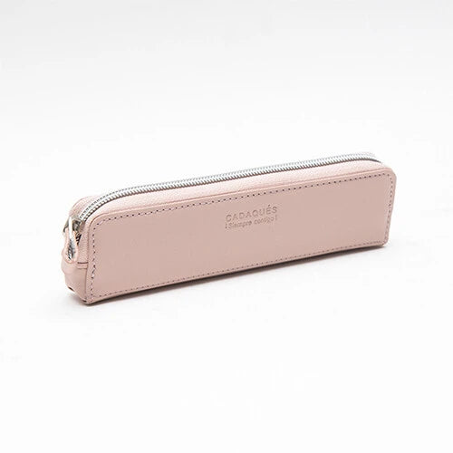 Estuche de cuero genuino - Champán - Cadaqués